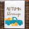 Autumn Blessings Fall Truck Dish Towel;