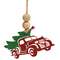 Cutout Metal Vintage Truck & Tree Ornament