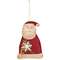 Fabric Santa with Snowflake Fabric Ornament