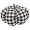 Black & White Gingham Stuffed Pumpkin 6.5"