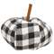 Black & White Gingham Stuffed Pumpkin 3" #CS38264