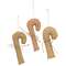 Christmas Stripe Fabric Candy Cane Ornaments, 3 Asstd.
