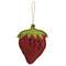 Large Beaded Felt Strawberry Ornament #CS38349