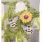 3/Set, Bees & Sunflower Wooden Ornaments