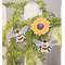 3/Set, Bees & Sunflower Wooden Ornaments #35919