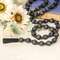 Distressed Black Bead Garland with Tassels
