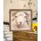 Serious Sheep Framed Print, Wood Frame