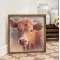 Cow Portrait Framed Print, Wood Frame #36006