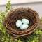 Twig & Vine Bird Nest w/Blue Eggs, 5.5" 18145;