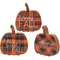 Fall Sweet Fall Plaid Pumpkin Chunky Sitter, 3 Asstd.