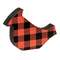 Red & Black Buffalo Check Cardinal Sitter