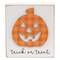Trick or Treat Plaid Jack O'Lantern Block