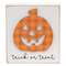 Trick or Treat Plaid Jack O'Lantern Block #36572