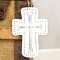 Distressed Metal Cross Dotted Ornament 65239