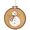 Teastained Primitive Snowman Stitchery