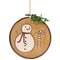 Teastained Primitive Snowman & Candy Cane Stitchery #91103