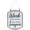 Wash Your Hands & Say Your Prayers Metal Hanging Sign #60394