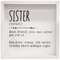 Sister Definition Framed Box Sign #35750