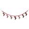 Wooden Plaid Stockings & Beads Garland