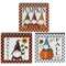 Fall Gnome Checkered Box Sign, 3 Asstd.