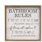 Bathroom Rules Distressed Look Framed Sign