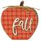 Red Plaid "Fall" Apple Chunky Sitter
