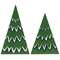 2/Set, Chunky Snowy Christmas Trees