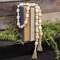 Natural Oval Bead Garland w/Tassels