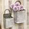 Shabby Chic Rectangle Basketweave Wall Buckets, 2/Set 54147;