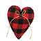 Buffalo Check Heart Ornament