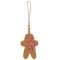 Rustic Wood Beaded Gingerbread Man Ornament #36251