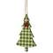 Green Plaid Christmas Tree With Star Ornament #36427