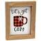 Let's Get Cozy Buffalo Check Cup Sign