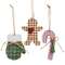 Country Plaid Christmas Ornament, 3 Asstd.