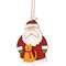 Santa With Cat Wooden Ornament