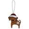 Snowflake Dog With Santa Hat Ornament #36606