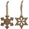 Distressed Wooden Snowflake Ornament, 2 Asstd. #36627