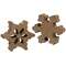 Distressed Wooden Chunky Snowflake, 2 Asstd.
