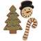 3/Set, Wooden Christmas Cookies #36803