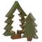 2/Set, Wooden Christmas Tree Cutout Set