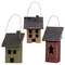 Mini Saltbox House Ornament, 3 Asstd.