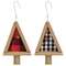 Wood & Plaid Felt Christmas Tree Ornament, 2 Asstd. #36675