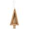 Burlap & Wood Christmas Tree Ornament;