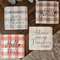 Fall Gingham Resin Coasters, Set/4 65272;