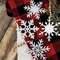 White Wood Snowflake Beaded Ornament, 4 Asstd. 65298;