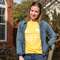 Bee Happy T-Shirt, Heather Yellow Gold L98XXL;