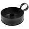 Small Ribbed Taper Holder, Black