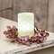 Burgundy Fall Ombre Eucalyptus Leaf Candle Ring 18205;