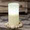 Natural Wood Oval Bead Candle Ring 36127;
