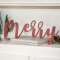Red "Merry" Hanging Script Sign 36355